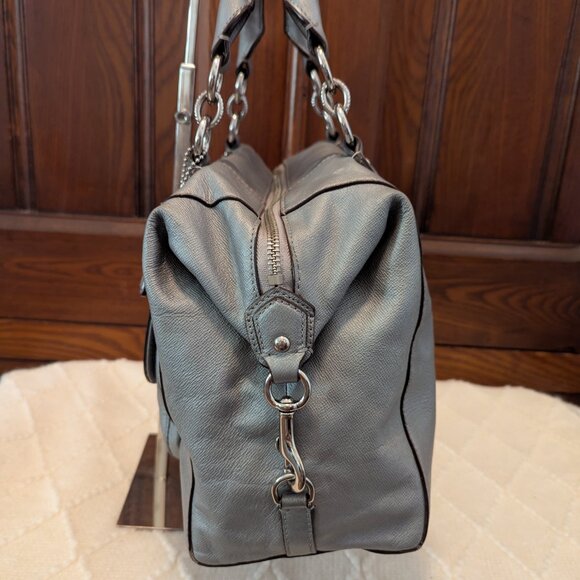 COACH CAMPBELL TURNLOCK LEATHER SATCHEL F25508 Women's Shoulder Bag - Picture 4 of 13